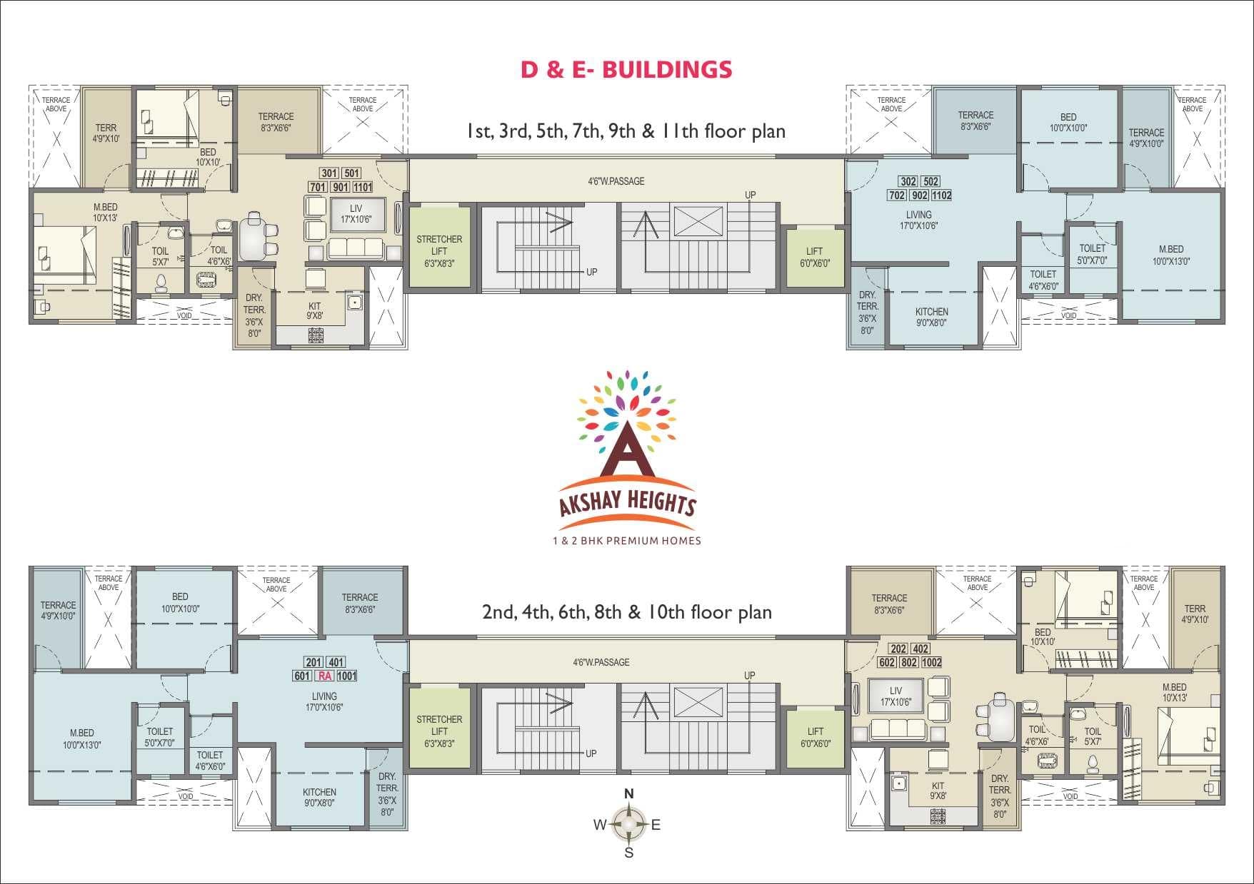 Akshay Heights Building D and E Floor Plan