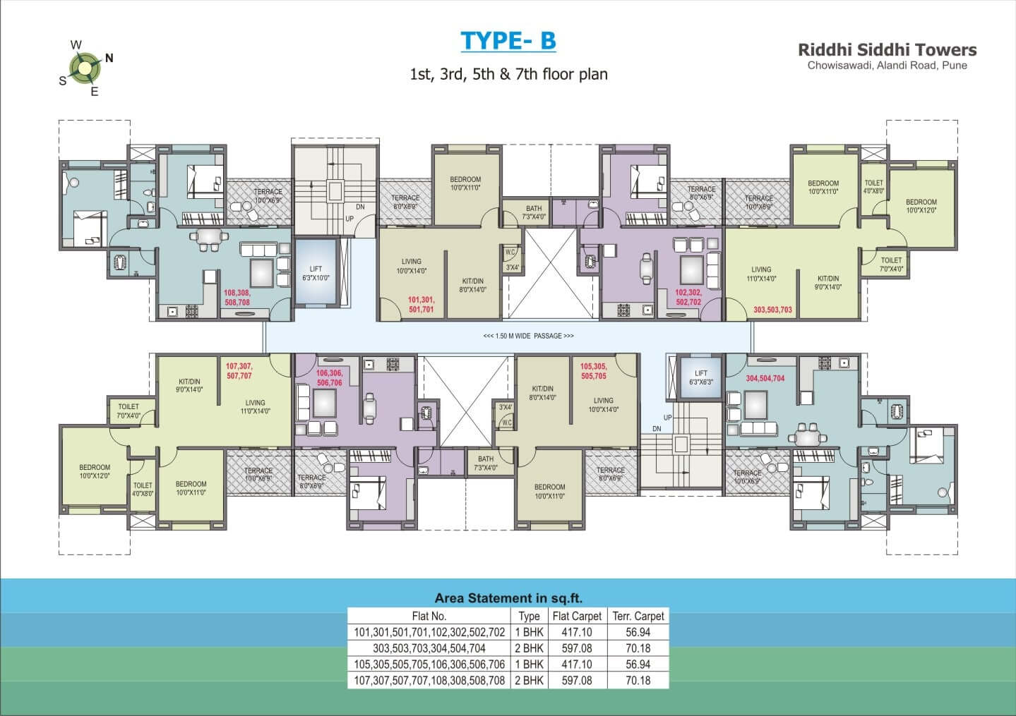 Riddhi Siddhi Towers Floor Plan B